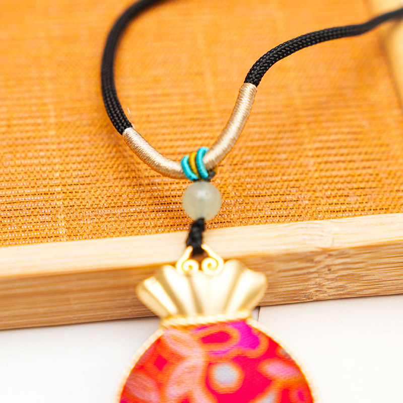 宋锦真丝【钱袋子】项链国风彩色简约古风纯手工,淘宝优惠券,粉丝福利购,淘宝优惠卷