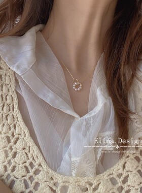 小项链高保色几何天然珍珠