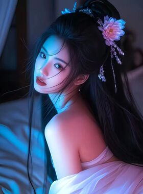 夜间美女出租屋贴纸画客