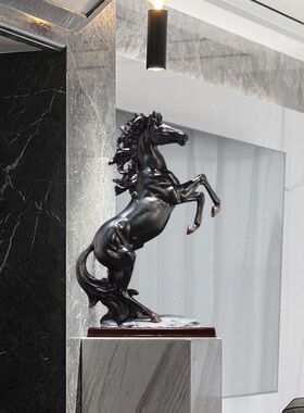 树脂工艺品中式马摆件新款大号马到成功家居办公商务送礼厂家批发