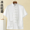 Super drapey, wrinkle-free and smooth fabric short-sleeved Tang suit