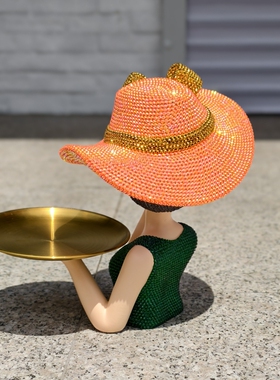 摩登女郎客厅桌面钥匙收纳托盘