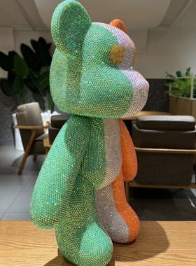 定制球服球队旗帜标志贴钻熊