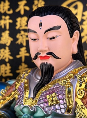 雷祖天尊神像树脂九天应元雷声普化天尊新款雷部主神居家供奉摆件