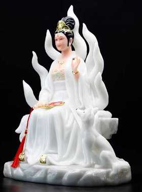 九姑娘紫狐佛像妲己招财摆件