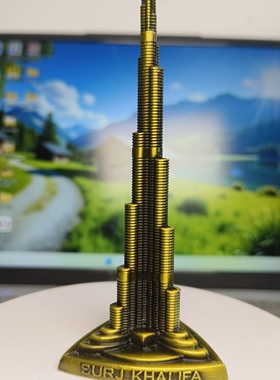 新品迪拜哈利法地标建筑模型旅游纪念品世界金属工艺品家居摆件