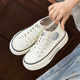 Autumn casual popular sports thick-soled white shoes