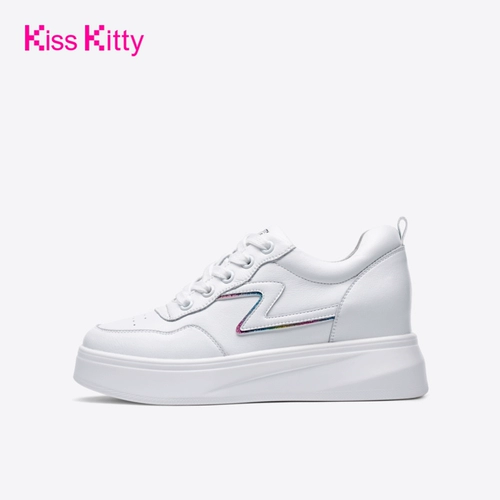 Kiss Kitty [内增高小白鞋透气百搭运动鞋厚底休闲鞋板鞋SA21154-36]