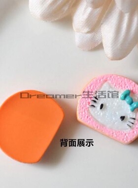 手作仿真粉色kitty树脂卡通头饰