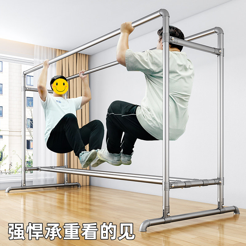 钢管晾衣架落地卧室户外家用阳台挂衣服架子简易晒被凉衣单杆水管 - 图2