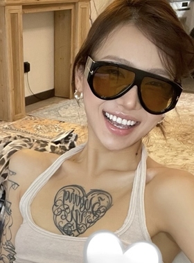 欧美时髦复古超大框墨镜