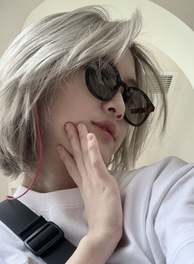 Jennie同款个性橘黄防晒墨镜女夏季网红墨绿色气质个性太阳镜男