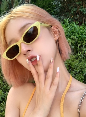 防紫外线小眼镜时髦精凹造型