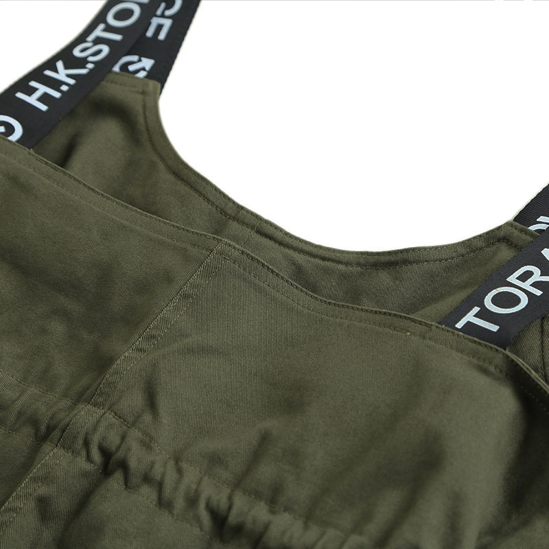 工装背带裤学院风阔腿韩版宽松短裤 niffeilu休闲裤