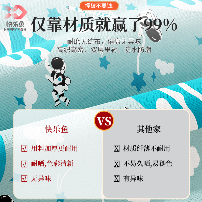 快乐鱼衣服被子真空压缩收纳袋衣物棉被整理行李大容量搬家神器子 - 图1