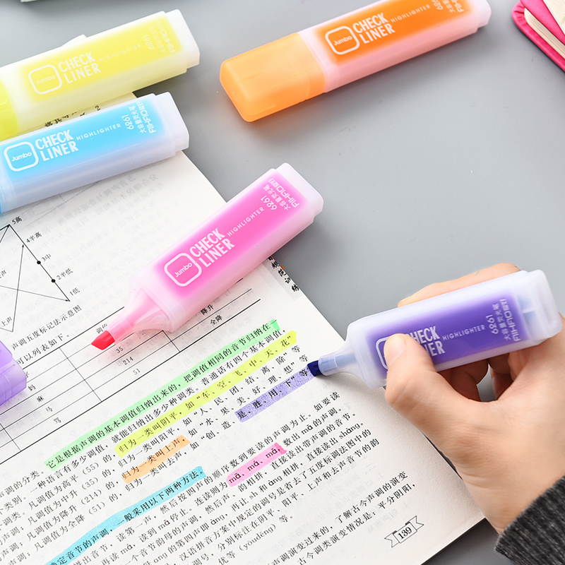 爱好荧光笔糖果色标记笔学生记号笔彩色粗划重点韩国小清新荧光笔 - 图2