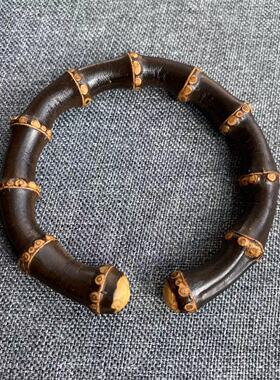 9mm粗紫竹根藤手镯鸡血藤手环文玩手把件盘老料藤镯子情侣民族风