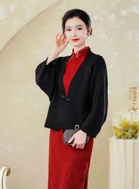 春秋开衫复古女文艺旗袍披肩