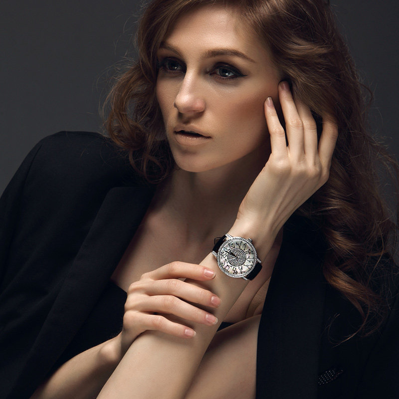 法国Eternelle奥地利水晶手表 欧美时尚腕表石英表走秀款时装表,淘宝优惠券,粉丝福利购,淘宝优惠卷