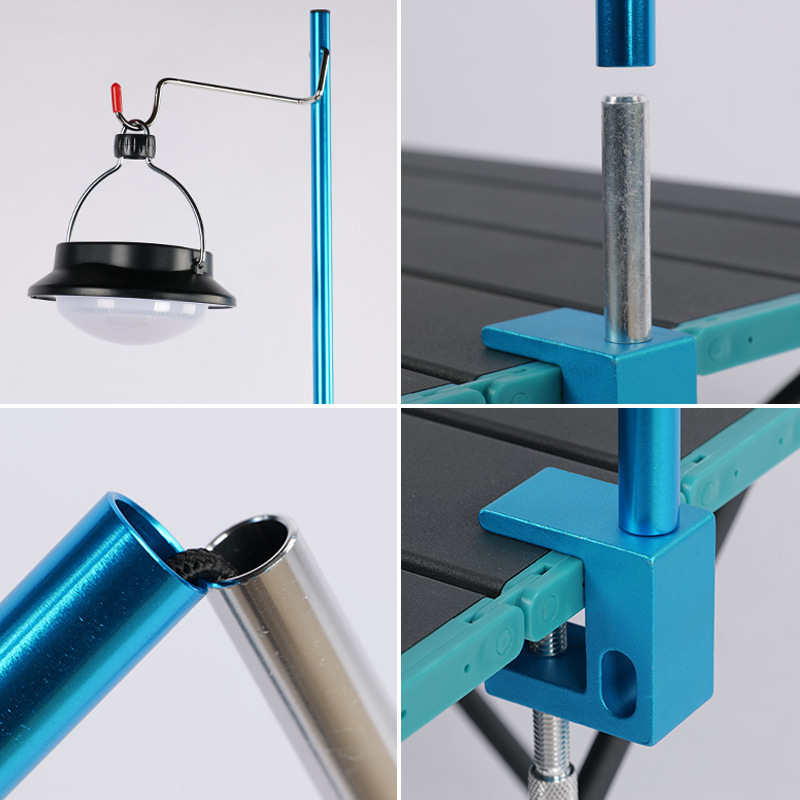 户外铝合金灯架野营折叠式轻便灯挂照明灯小杆露营灯具支架简易款 - 图2