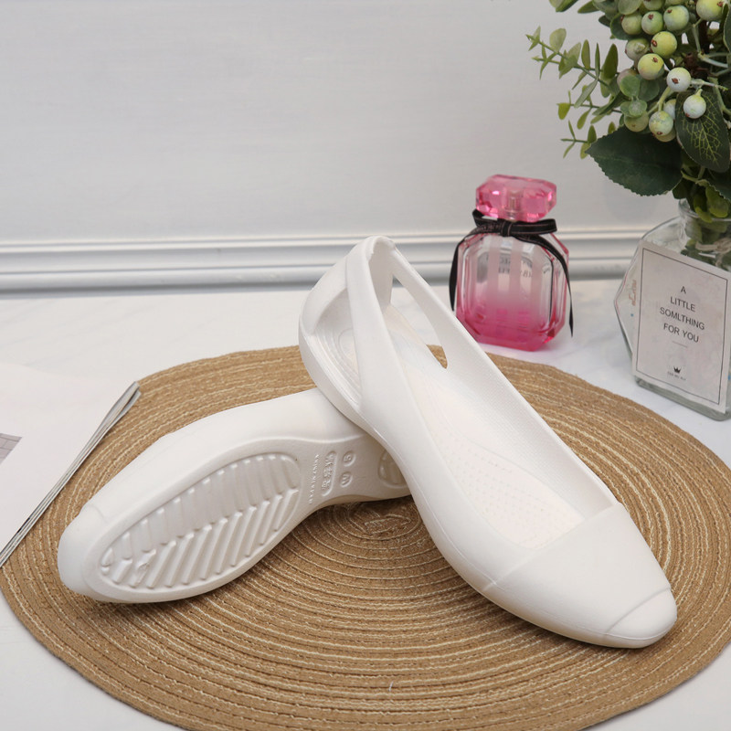 2026夏季新款仙女平底凉鞋软底防滑职业鞋女镂空尖头一体花园单鞋,淘宝优惠券,粉丝福利购,淘宝优惠卷