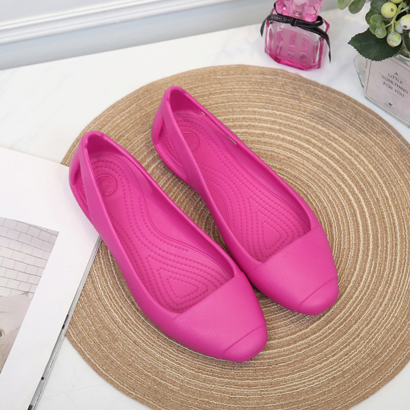 2026夏季新款仙女平底凉鞋软底防滑职业鞋女镂空尖头一体花园单鞋,淘宝优惠券,粉丝福利购,淘宝优惠卷