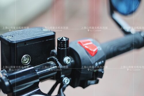 复古摩托车机车改装通用后视镜装饰螺丝 镜座孔堵 手把镜标配堵头 - 图2