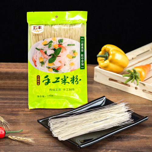 五丰手工米粉400g袋装江西米粉过桥米线炒粉拌粉丝螺丝粉桂林米粉 - 图1