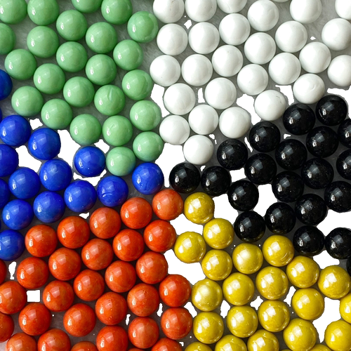 16mm25奶油纯色弹珠玻璃球按摩跳棋子多彩色红黄橘黄白黑特价包邮 - 图3