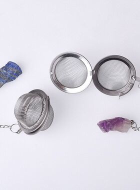 过滤器天然304不锈钢紫茶叶漏球