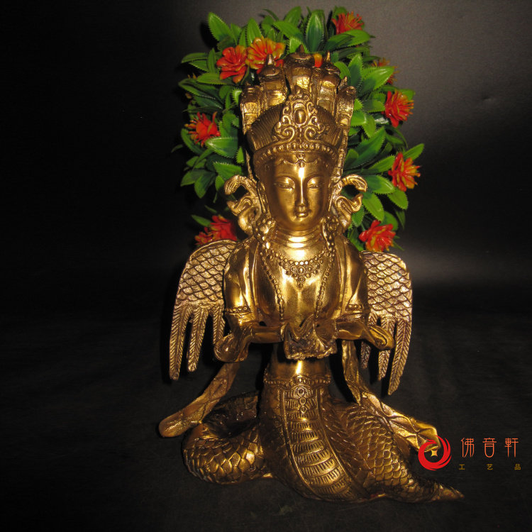 女娲娘娘蛇蟒常柳像娲皇像铜像人物办公室桌面摆件纯铜工艺品包邮_虎窝淘