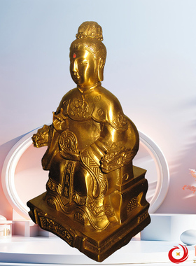 新款地母娘娘后土娘娘纯铜地姥元君佛神像古典人物工艺品摆件包邮