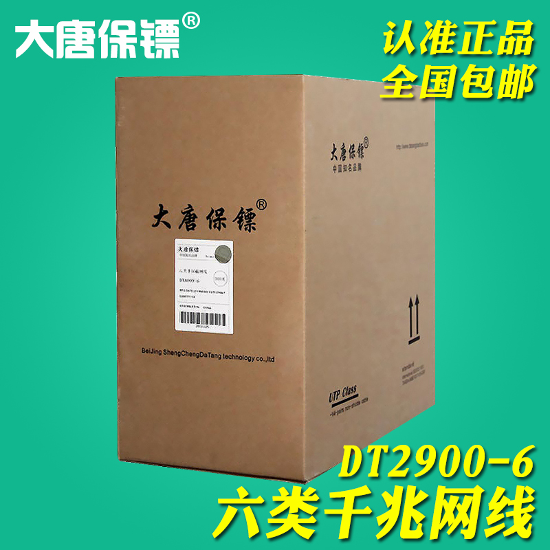 大唐保鏢DT2900-6大唐六類網線6類千兆無氧銅純銅監控雙絞線箱