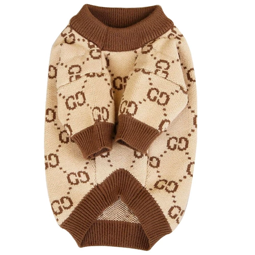 Модный бренд питомец-собака кошачий свитер осень и зимняя толстая одежда Тедди Шнаузер Маленький и средний для собак теплый вязаный свитер