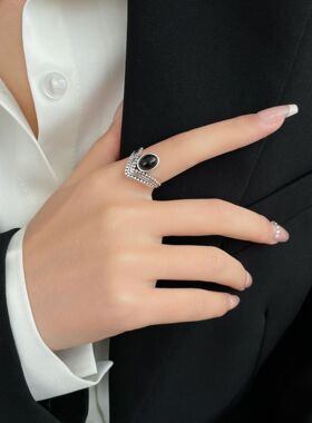 黑玛瑙食指戒本月新品限时优惠