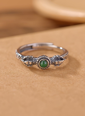 本月新品限时优惠翡翠复古戒指