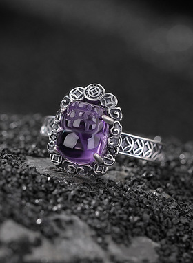 本月新品限时优惠紫水晶戒指女