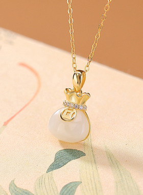 本月新品限时优惠铜钱福袋项链