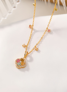 本月新品限时优惠碧玺吊坠项链