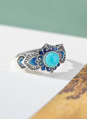 本月新品限时优惠绿松石戒指女