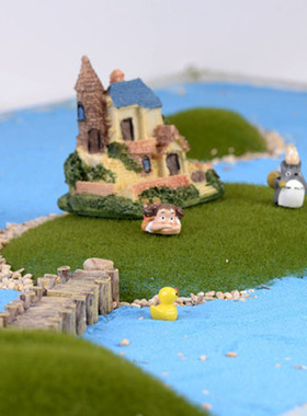 微景观盆栽造景卡通树脂小摆件 创意水上走廊装饰 生态瓶手工小桥