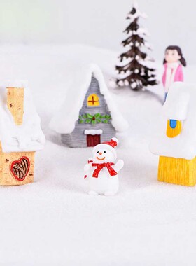 雪景欧式风摄影建筑房屋小道具