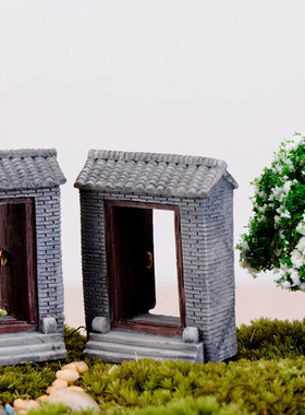 微景观卡通树脂墙面青砖