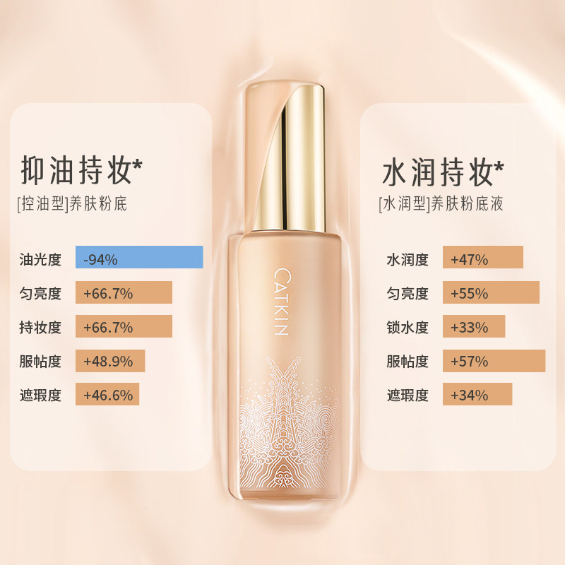 卡婷山海经养肤粉底液紫雪参bb霜 卡婷粉底液/膏