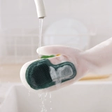 Силиконовые перчатки для женщин Волшебное блюдо с утолщенным резиновым резиновым резиновым домохозяйственным мытьем овощей Уборка для домашних животных Водонепроницаемость