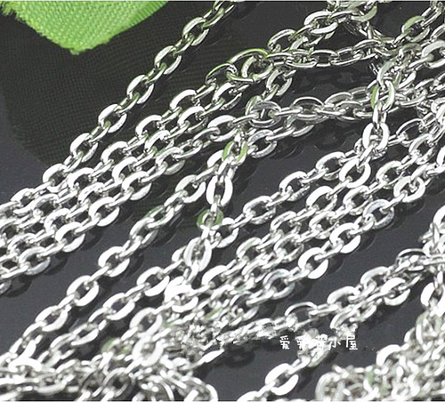 DIY手工制作逗猫棒材料压扁链条扁O链小猫玩具配件宽约3mm58包邮 - 图0