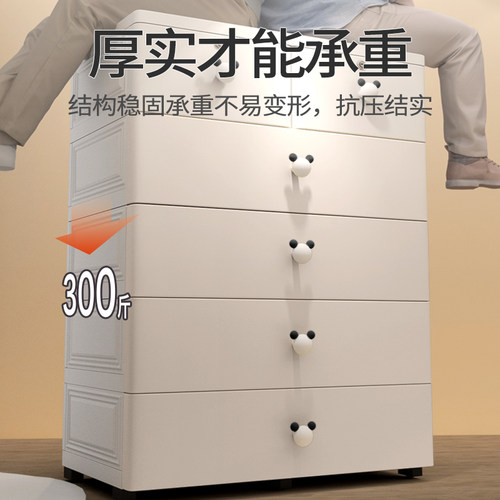儿童简易衣柜婴儿出租房家用卧室衣橱床头收纳柜子宝宝衣服储物箱 - 图1