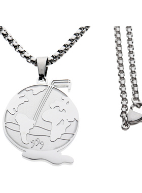 Juice Wrld 999 Earth Hip Hop Rap Pendant Chain Necklace 项链