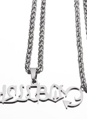 hellboy潮牌男女情侣吊坠项链