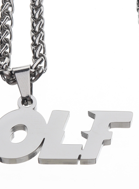 欧美男女嘻哈个性情侣吊坠项链